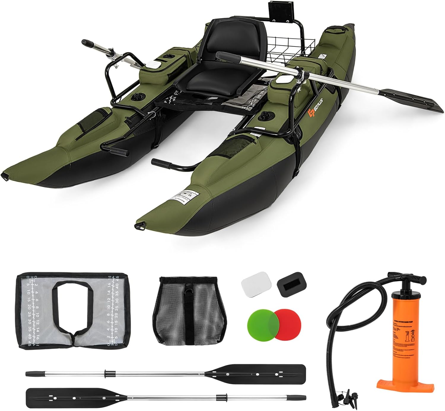 Adult Inflatable Belly Boat wi - огляд і ціна Fishing Boat Paddle