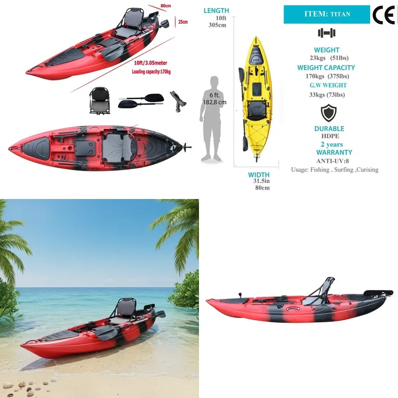10ft Single Seat Sit on Fishin - огляд і ціна Fishing Boat Paddle