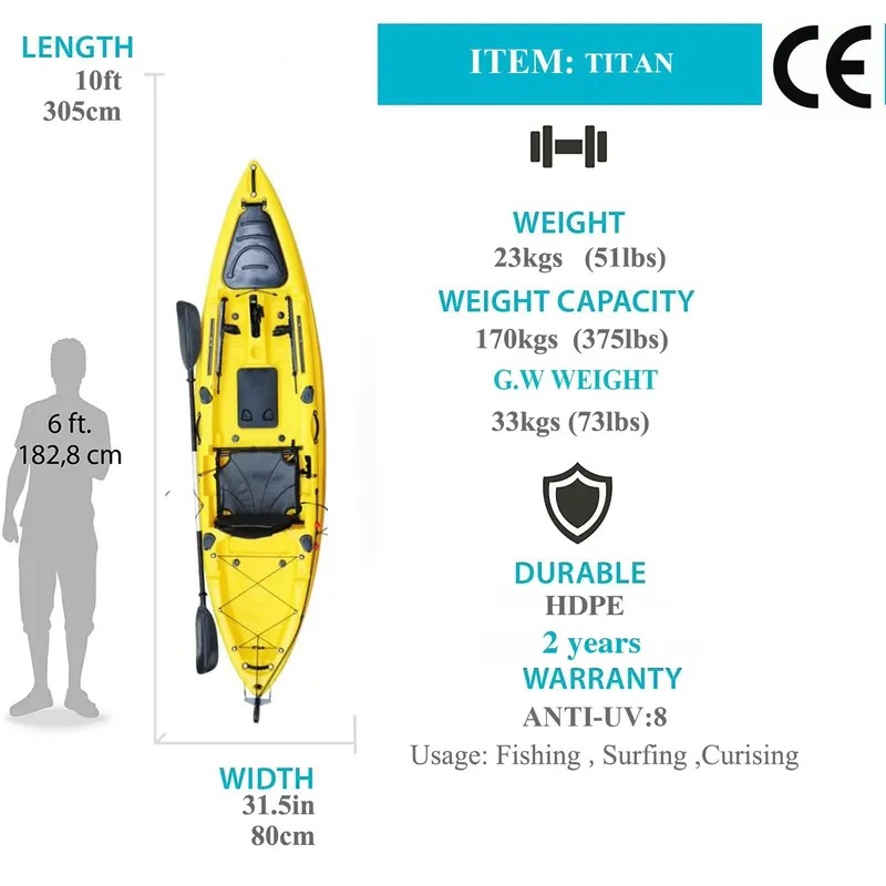 10ft Single Seat Sit on Fishin - огляд і ціна Fishing Boat Paddle