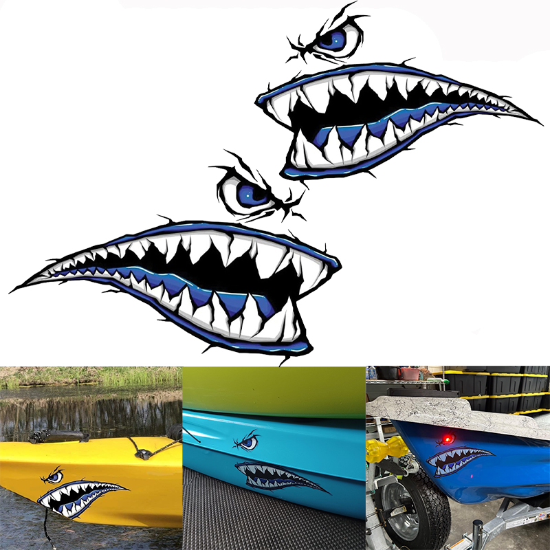 2PCS Shark Teeth Mouth Boat St - огляд і ціна Fishing Boat Oar